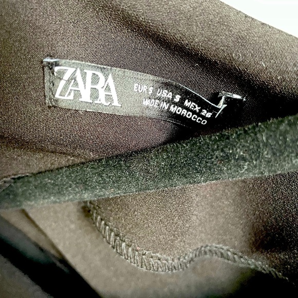 Zara one shoulder black midi dress Size S - Picture 3 of 3